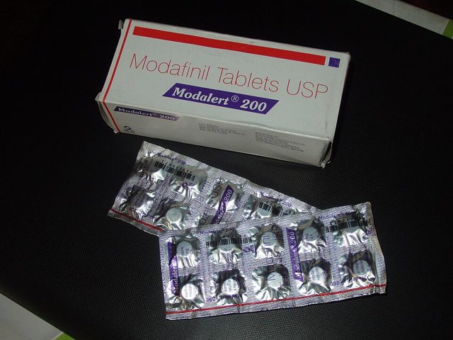 Modalert (modafinil) 200 mg, box and blisters