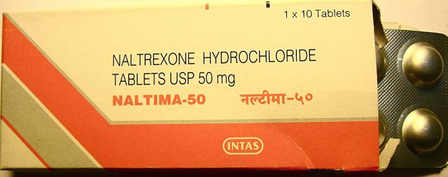 Naltrexone hydrochloride 50 mg tablets, box