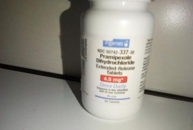 Pramipexole ER 4.5 mg tablets, bottle